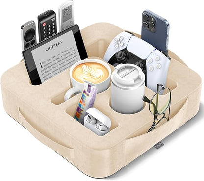 Couch Cup Holder Pillow, Sofa and Bed Caddy by Unknown