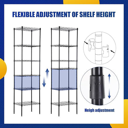 BestOffice Adjustable NSF-Certified Metal Shelf Wire Shelving Unit Storage - Image 4
