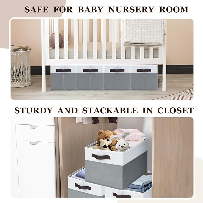 4 Pack Large Closet Storage Baskets Bins - Image 4