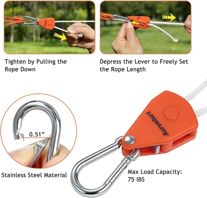 Retractable Clothesline Outdoor Indoor, Portable Travel Clothes Line Heavy Duty - Image 3