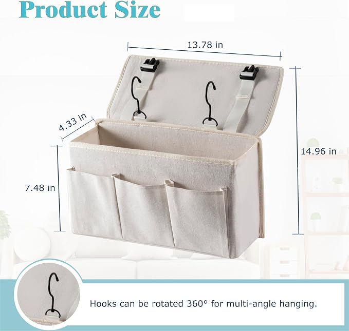 Bedside Caddy / Bedside Storage Organizer Hanging Bag - Image 2