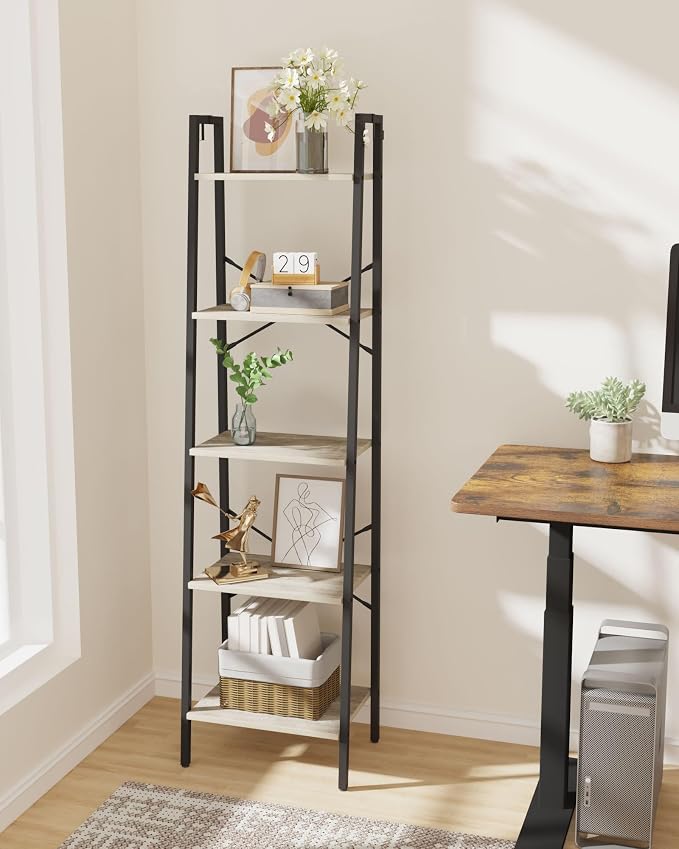 Hzuaneri Ladder Shelf, Freestanding Corner Storage Shelf | Bookcase - Image 7