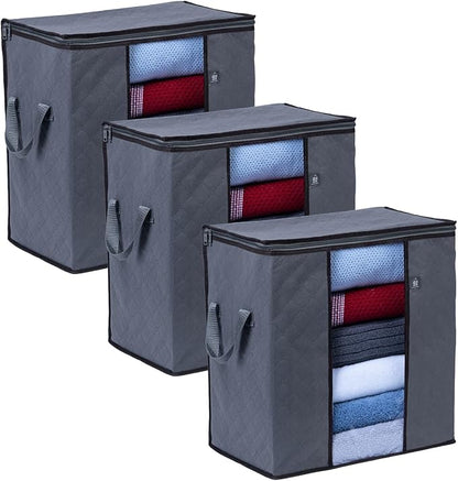 VENO 3 Pack Clothes Storage Bag Organizer by Veno