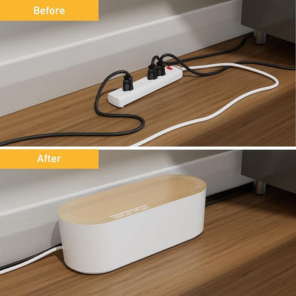 D-Line Cable Management Box, Power Strip Holder, Floor Outlet Hiders, Desk Cord - Image 6