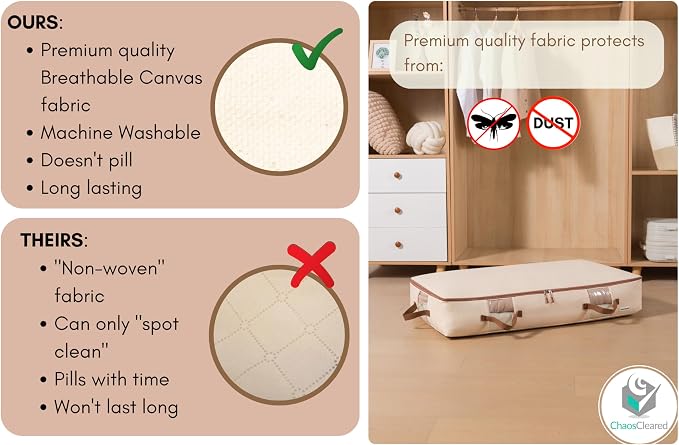 Under Bed Storage Bags 2 Pack - Image 4