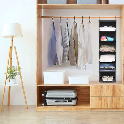 MAX Houser 6 Tier Shelf Hanging Closet Organizer, Closet Hanging Shelf - Image 5