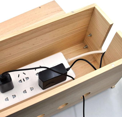 Large Cable Management Box, Wood Cord Hider Box & Organizer - Image 4