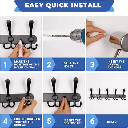 GlazieVault Coat Rack Wall Mount - Image 3