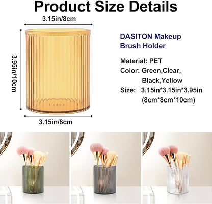DASITON Makeup Brush Holder Organizer, Acrylic Makeup Brush Cup, Vintage - Image 7