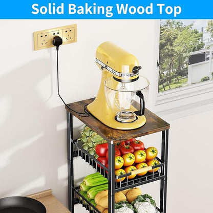 Fruit Vegetable Storage Basket for Kitchen, 4 Tier Large Pull-Out Metal Wire - Image 4