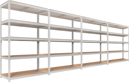 HOMEDANT 5 Tier Storage Shelves Adjustable Laminated Boltless Garage Metal by TheBestOrganizingSolution
