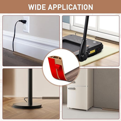 Floor Cord Cover Self Adhesive Cord Hider Floor Extension Cord Covers - Image 6
