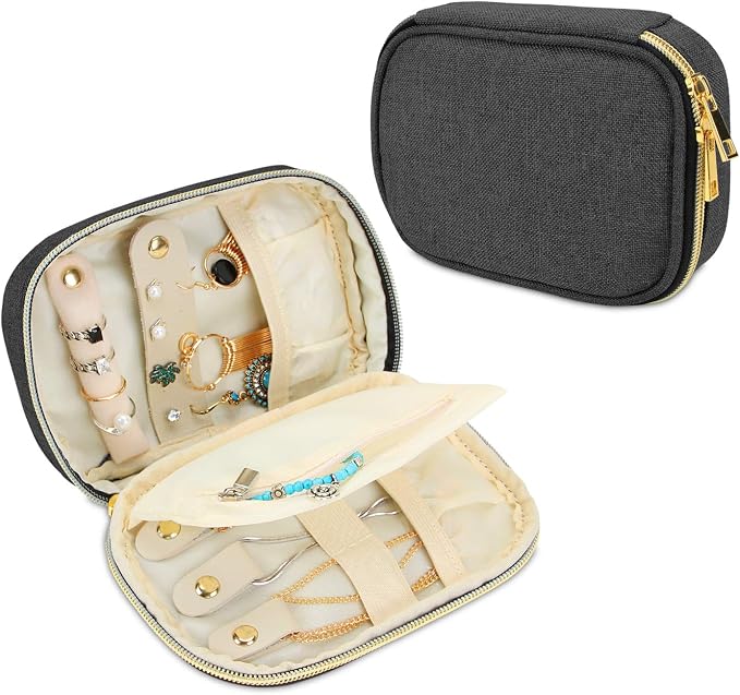 Teamoy Small Jewelry Travel Case, Portable Jewelry Organizer Bag by Teamoy