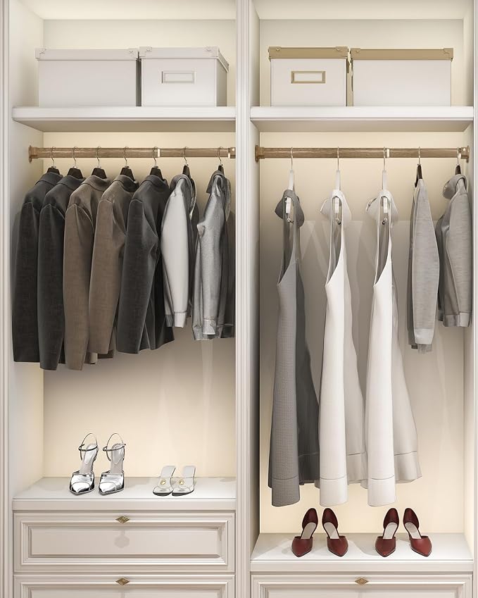 Supforce Closet Rods for Hanging Clothes, 17 to 69 Inches Stepless Adjustable - Image 9