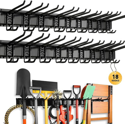 ELEAD 18-Pairs Heavy Duty Garage Tool Organizer Wall Mount Hooks, 96 Inches by ELEAD
