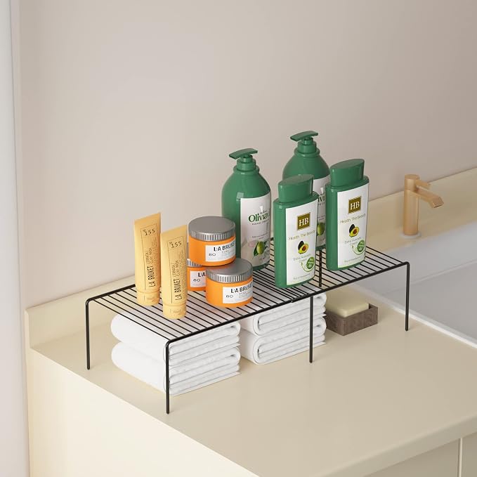 Redrubbit Expandable Shelf Rack, Rustproof Metal Storage Organizer - Image 6