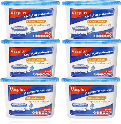 Vacplus Moisture Absorbers 6 Pack, 10.5 Oz Portable Humidity Absorber Boxes by Vacplus