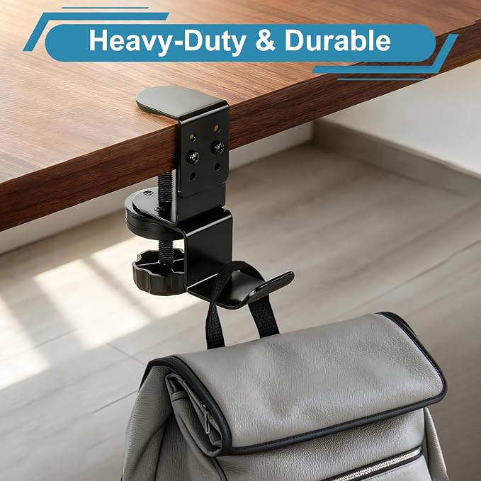 MYITYARD Clamp Mug Hooks Under Desk, Clip On Hook Cup Holder, Desktop Hanging - Image 4