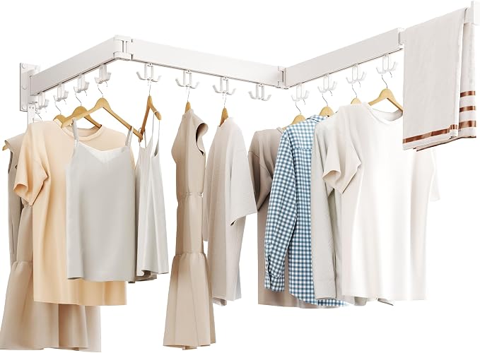 Drying Rack Clothing Wall Mounted, Clothes Drying Rack, Laundry Drying Rack - Image 9