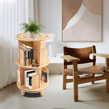 2 Tier Rotating Bookshelf - Image 6