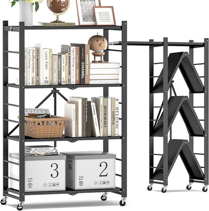 Fenbeli Foldable Shelves with Wheels by Fenbeli