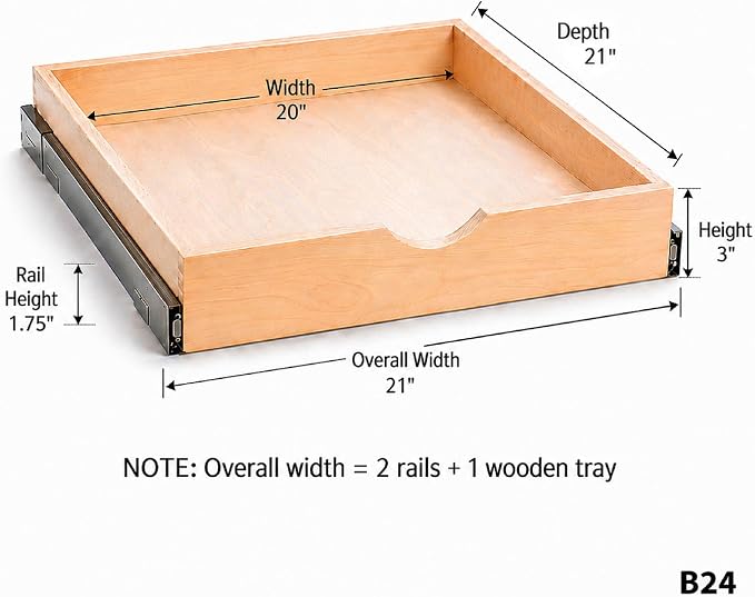 COUVER Birch Wood Pull-Out Cabinet Organizer - Image 3