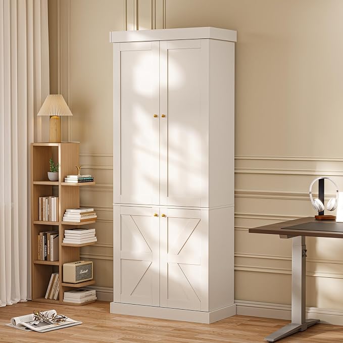 Vyre 70.8" Tall Farmhouse Kitchen Pantry Cabinet - Image 6