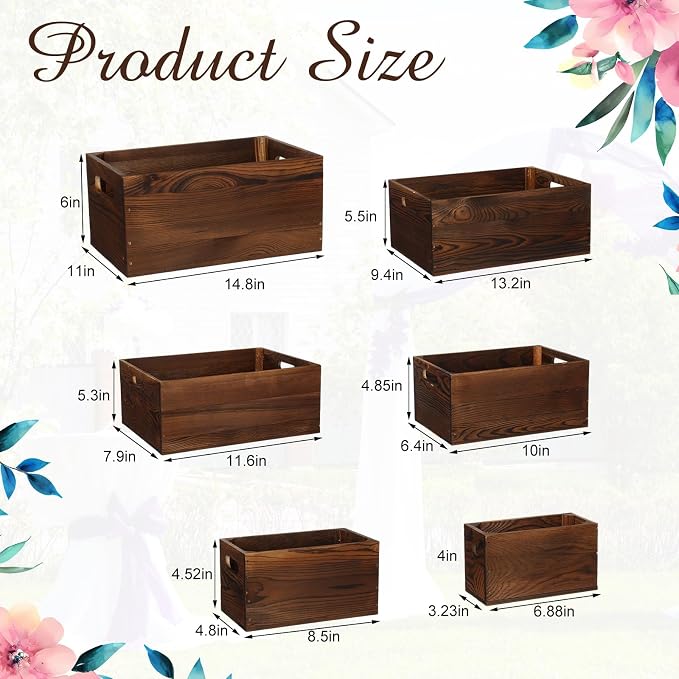 AceOrbit Set of 6 Wood Crates - Image 2