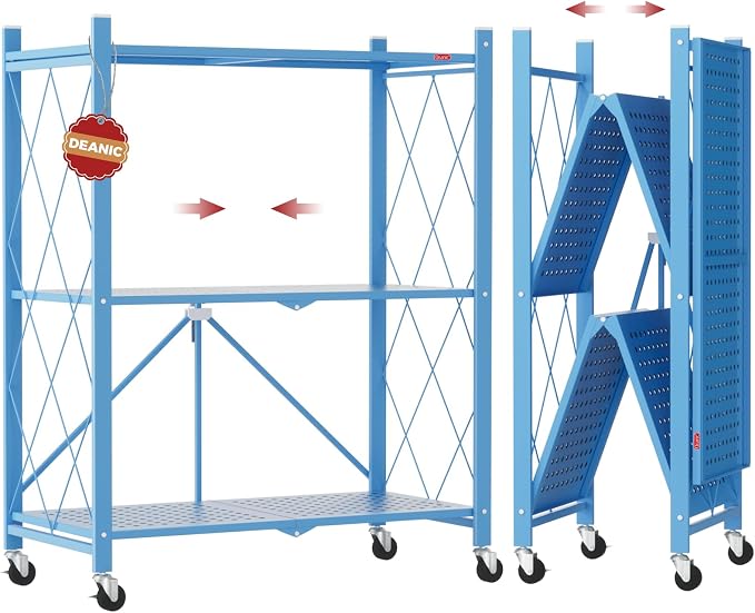 DEANIC 3 Tier Foldable Storage Shelves by ShowNow