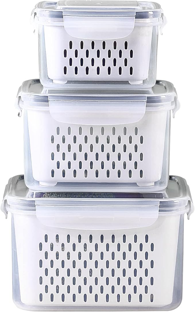 3Pack Fridge Food Storage Container Set by Ronanemon