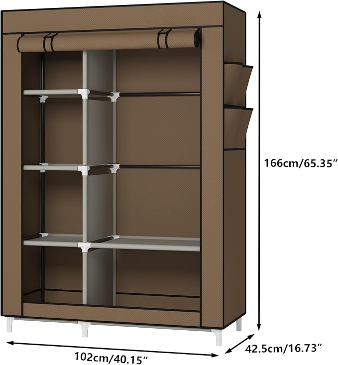 Calmootey Portable Closet Organizer, Space-Saving Storage System - Image 3