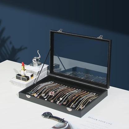 Coward 20 Hooks Necklace Organizer Jewelry Box, Dustproof Necklace Display - Image 5