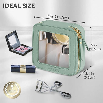 Prite Small Makeup Bag for Women Portable Clear Makeup Bag Cute Mini Waterproof - Image 3