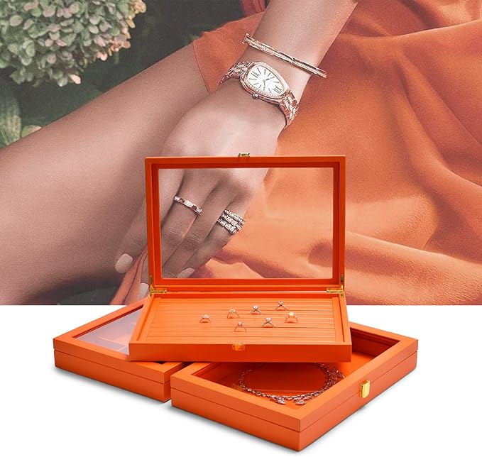 Oirlv Premium Leather Jewelry Organizer Tray - Image 9