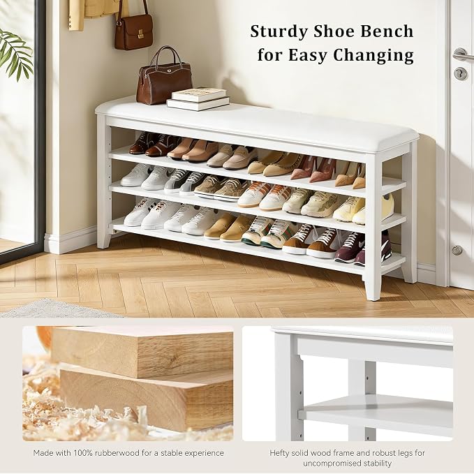 Taitiy Shoe Rack Bench Entryway Storage, Shoe Organizer Bench - Image 7
