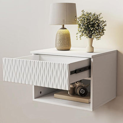 Vibe & Dine Floating Nightstand Set of 2, Wall Mounted Night Stand - Image 8