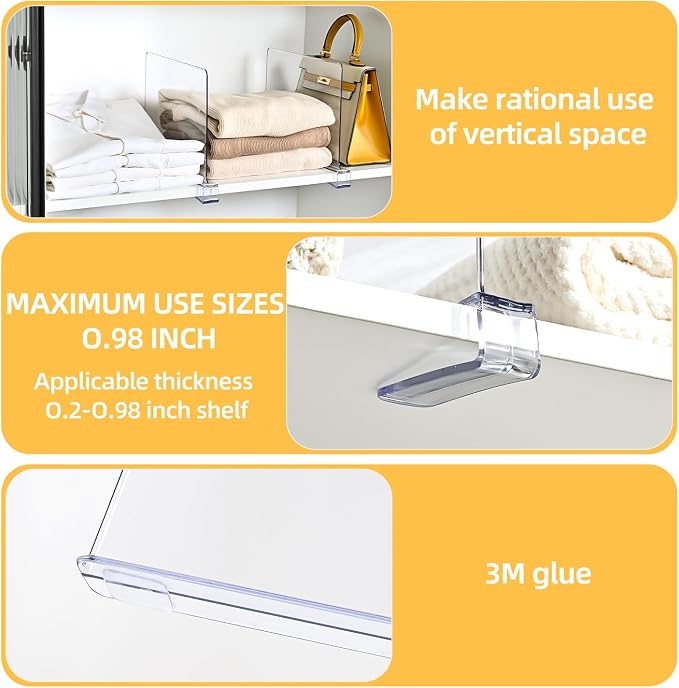 Shelf Dividers，Vertical Purse Organizer - Image 6