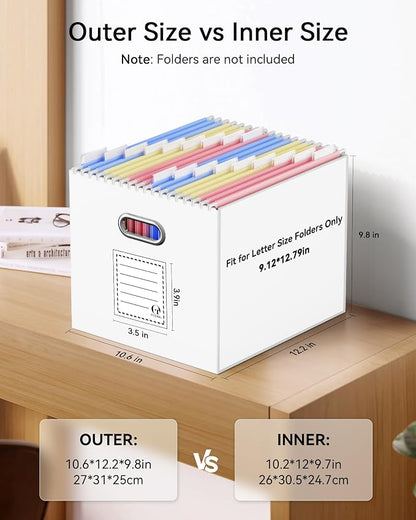 Portable Collapsible Cardboard File Box - Image 2