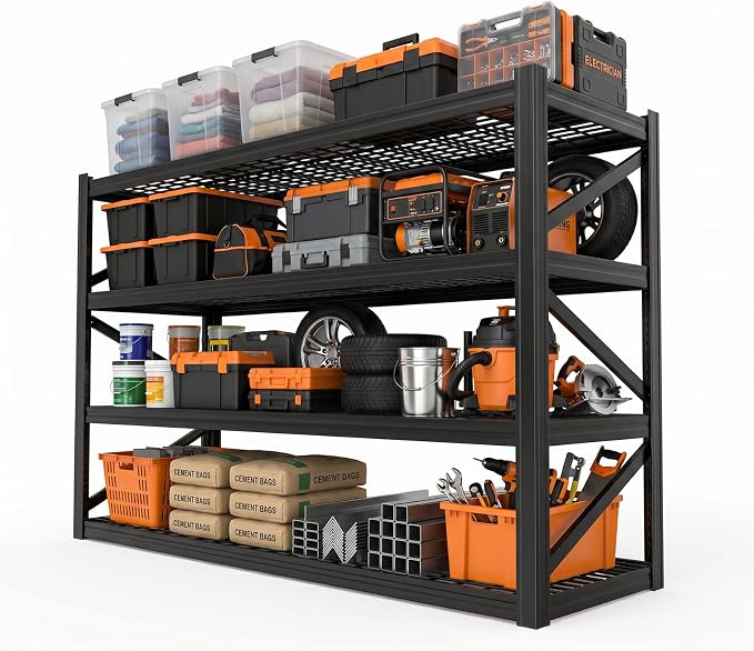8000 LBS Heavy Duty Garage Shelving, Adjustable Steel Shelving Unit Holds 2000 - Image 6