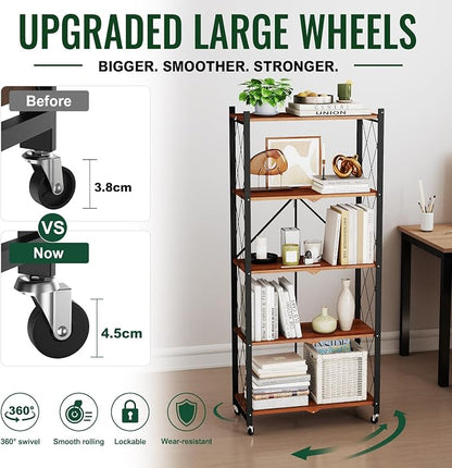 black leopard 5-Tier Foldable Shelf - Image 3