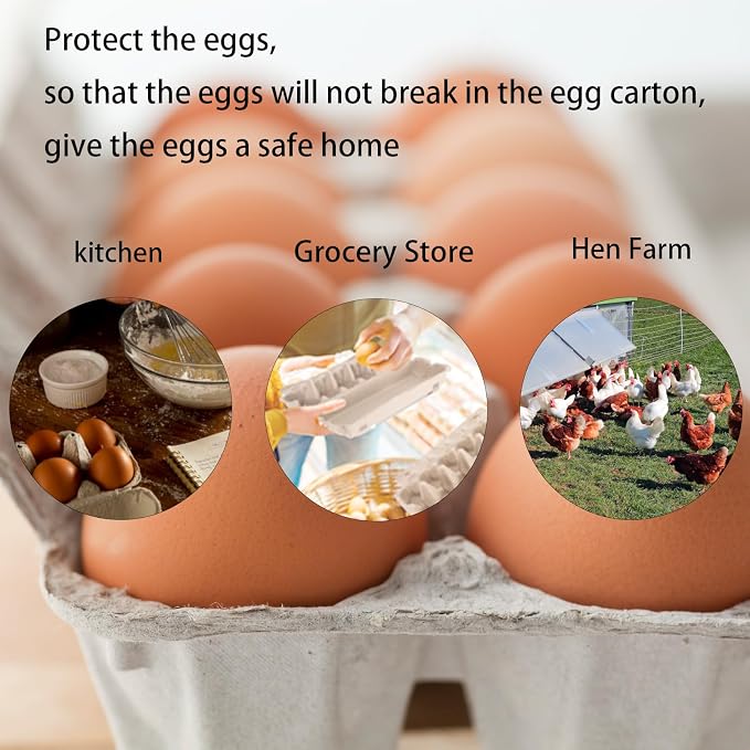 15 Pack Egg Cartons Bulk, 3x4 Style Reusable Empty Natural Paper Pulp Egg - Image 6