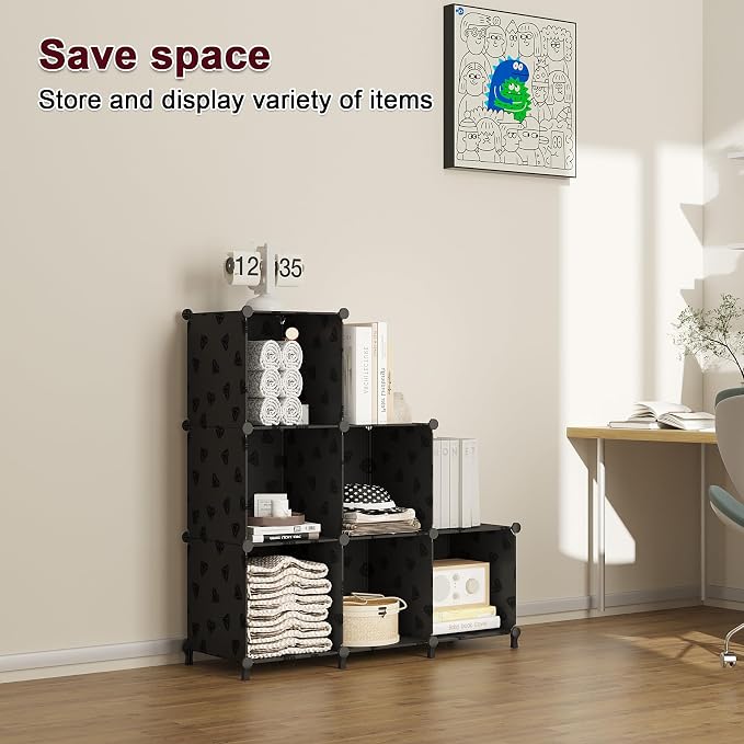 UNKU Cube Storage Organizer, 6 Cube Closet Organizer Storage Shelves, DIY - Image 4