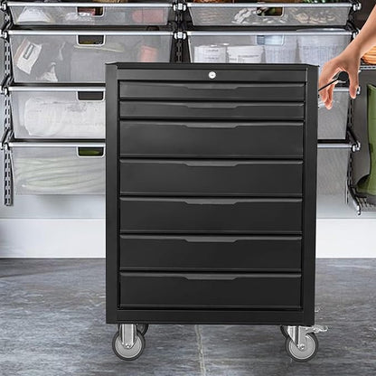 7-Drawer Rolling Tool Chest Cabinet, Large Capacity Metal Tool Box - Image 2