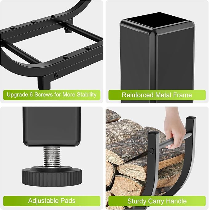 Firewood Rack Outdoor 30in，Indoor Firewood Storage and Firewood Rustproof - Image 3