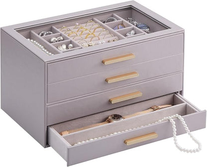 Lolalet Jewelry Box Organizer, 4-Layer Jewelry Organizers and Storage Case by Lolalet