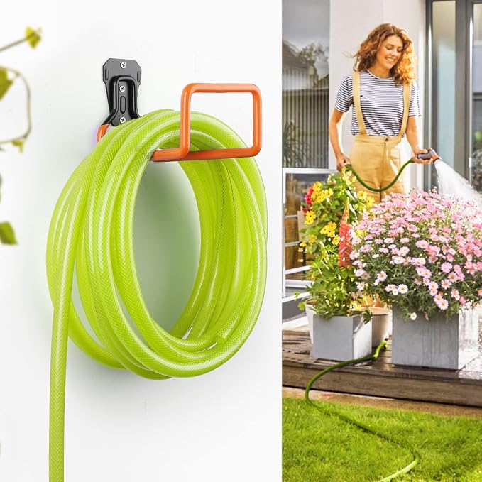 Hose Holder Stand Wall Mount, Metal Water Pipe Tube Hooks Rack - Image 7