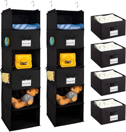BrilliantJo 2 Pack 6 Shelves Hanging Closet Organizer by BrilliantJo