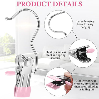 Yinder 250 Pcs Boot Hangers Clips Laundry Hooks Hanging Stainless Steel Clothes - Image 4
