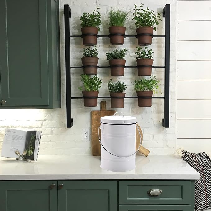 Compost Bin for Kitchen Counter, LALASTAR Small Metal Compost Bin Indoor - Image 7