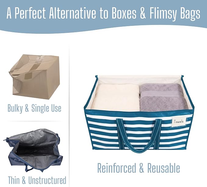 VENO 8 Pack Heavy Duty Moving Bags, Extra Large Storage Bags - Image 5